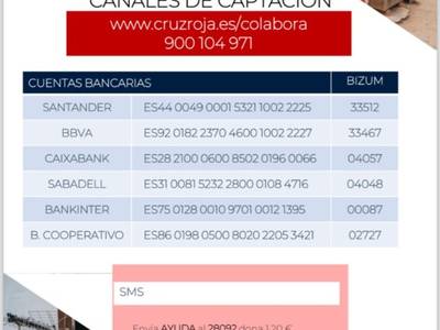 Creu Roja, Càritas i Eluzai llancen campanyes d'ajuda d'emergència per la DANA