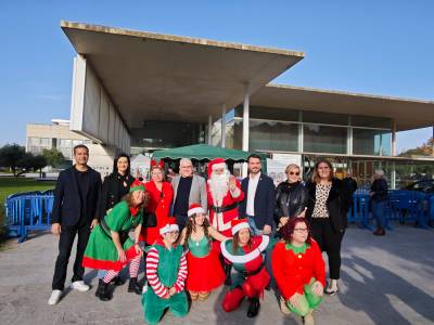 L'alcalde Pere Granados inaugura la Fira solidària de Nadal Freesia