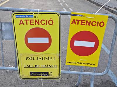 Cortes de tráfico en el paseo Jaume I, para preparar el Cós Blanc