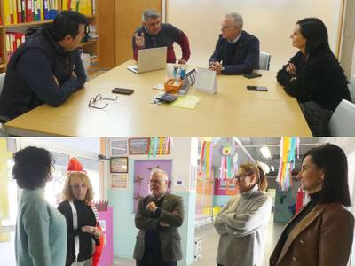 El alcalde Pere Granados y la concejala Julia Gómez visitan las escuelas Elisabeth y Salou