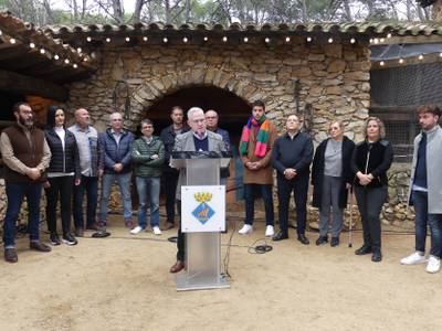El alcalde Pere Granados y la Corporación felicitan la Navidad a la ciudadanía, en la Masia Catalana