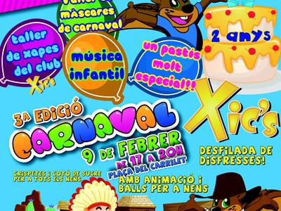 El Club Xic's organiza mañana sábado el Carnaval infantil