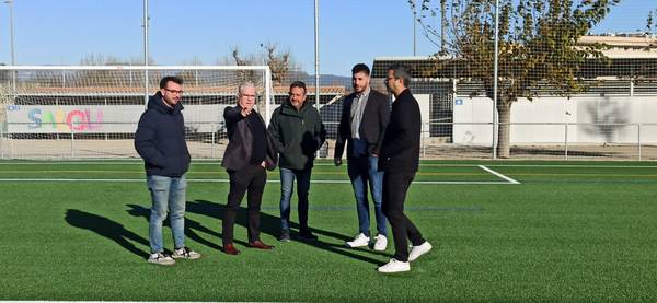 Finalizadas las obras de rehabilitación de los campos de fútbol del Estadio de Salou tras las riadas de septiembre