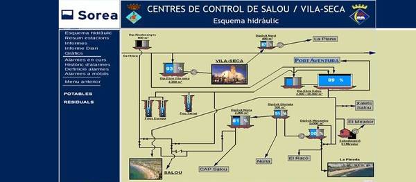 Sorea amplía el telecontrol en dos depósitos de agua para optimizar el servicio que se presta en Salou